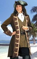  Mary Read pirate coat in brown.
