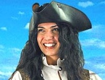 Capt. Jack tri-corn pirate hat in dark brown leather