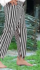 Capt. Clegg Pirate Pants - striped pants with zigzag hems.