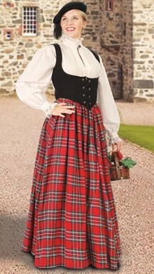 Scottish Skirt in red and black plaid