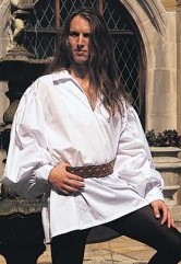 Early Renaissance shirt in white.