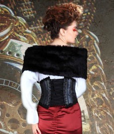 Victorian Countess underbust corset, back view