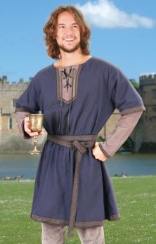 Norman tunic in blue and grey 