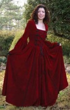 Scarlet Dream Gown in red velvet