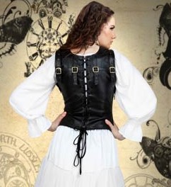 Bedlow steampunk corset, back view.