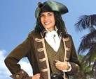Leather Cap'n Jack pirate hat with Mary Read ensemble