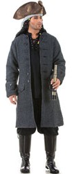 Capt. Jack Sparrow pirate coat in dark grey with wood buttons