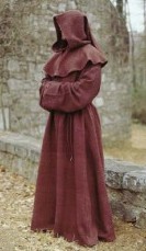 Friar Tuck hooded monk robe in brown