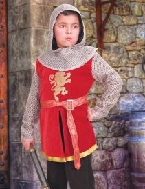Boys Sir Lancelot Tunic with faux chainmail