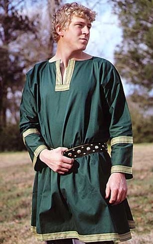 Viking Tunic, green cotton