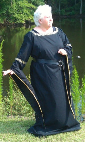 Medieval longdress in black