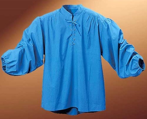 Period cotton shirt in blue