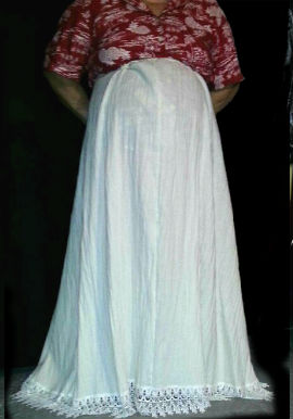 Gauze petticoat in white
