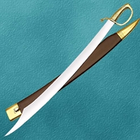 Classic pirate short sword, tempered steel blade, 