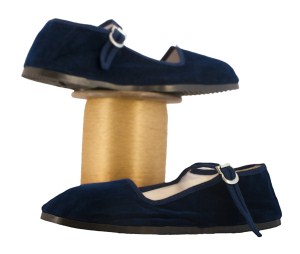Womens Renaissance style shoes in blue velvet, four other colors available
